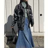 配色パイピングフェイクレザーブルゾン | Jewelobe | 詳細画像14 