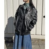 配色パイピングフェイクレザーブルゾン | Jewelobe | 詳細画像15 