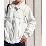 配色パイピングフェイクレザーブルゾン | Jewelobe | 詳細画像5 