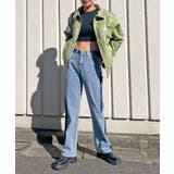 配色パイピングフェイクレザーブルゾン | Jewelobe | 詳細画像6 