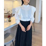 ホワイト | ダブルラッフルライトブルゾン | Jewelobe