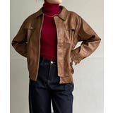 CPOジップアップフェイクレザーブルゾン | Jewelobe | 詳細画像1 