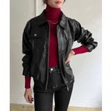 CPOジップアップフェイクレザーブルゾン | Jewelobe | 詳細画像14 