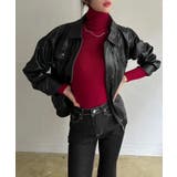 CPOジップアップフェイクレザーブルゾン | Jewelobe | 詳細画像15 