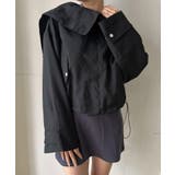 ブラック | ビッグセーラーカラーショートブルゾン | Jewelobe