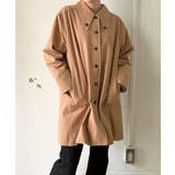 ブラウン | 変形カラーオーバーサイズミディコート | Jewelobe