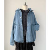 オーバーサイズフーディーデニムブルゾン | Jewelobe | 詳細画像10 