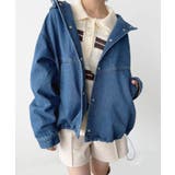 オーバーサイズフーディーデニムブルゾン | Jewelobe | 詳細画像17 