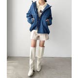 オーバーサイズフーディーデニムブルゾン | Jewelobe | 詳細画像20 