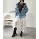 オーバーサイズフーディーデニムブルゾン | Jewelobe | 詳細画像4 