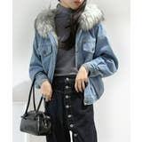 【ファー取り外し可】インナーボアデニムショートブルゾン | Jewelobe | 詳細画像1