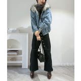 【ファー取り外し可】インナーボアデニムショートブルゾン | Jewelobe | 詳細画像12