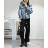 【ファー取り外し可】インナーボアデニムショートブルゾン | Jewelobe | 詳細画像8