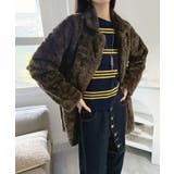 フェイクファーピークドラペルミディコート | Jewelobe | 詳細画像2 