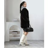 フェイクファーピークドラペルミディコート | Jewelobe | 詳細画像25 