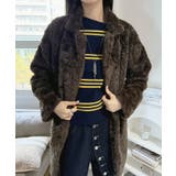 フェイクファーピークドラペルミディコート | Jewelobe | 詳細画像3 