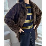 フェイクファーピークドラペルミディコート | Jewelobe | 詳細画像4 