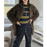 フェイクファーピークドラペルミディコート | Jewelobe | 詳細画像5 