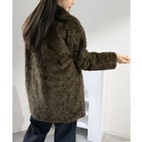 フェイクファーピークドラペルミディコート | Jewelobe | 詳細画像6 