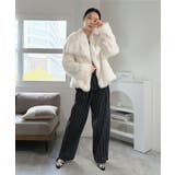 ビッグカラーフェイクファーショートコート | Jewelobe | 詳細画像11 