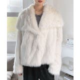 ビッグカラーフェイクファーショートコート | Jewelobe | 詳細画像2 