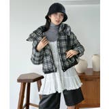 スタンドフーディーチェックパファーブルゾン | Jewelobe | 詳細画像11 