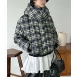 スタンドフーディーチェックパファーブルゾン | Jewelobe | 詳細画像16 