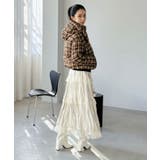 スタンドフーディーチェックパファーブルゾン | Jewelobe | 詳細画像7 