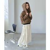 スタンドフーディーチェックパファーブルゾン | Jewelobe | 詳細画像9 