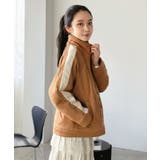 スエードタッチスリーブラインスポーティーブルゾン | Jewelobe | 詳細画像14 