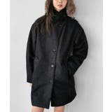 ブラック | マルチウェイカーリーシャギーミディコート | Jewelobe