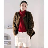 ノーカラールーズカーリーフェイクファーコート | Jewelobe | 詳細画像17 