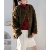 ノーカラールーズカーリーフェイクファーコート | Jewelobe | 詳細画像18 