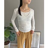 ホワイト | セミシアータンクトップ＆ロングスリーブトップスセットアップ | Jewelobe