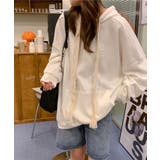 ホワイト | エンボスロゴオーバーサイズパーカー | Jewelobe