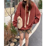 レッド | エンボスロゴオーバーサイズパーカー | Jewelobe