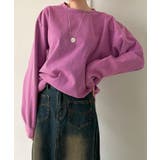 パープル | ヴィンテージウォッシュ風オーバーサイズTシャツ | Jewelobe