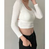 ホワイト | バッククロスクロップドカットソー | Jewelobe