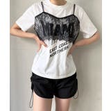 レースビスチェドッキングロゴTシャツ | Jewelobe | 詳細画像1 