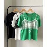 レースビスチェドッキングロゴTシャツ | Jewelobe | 詳細画像26 