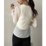 スリーブリボンセミシアーカットタイトトップス | Jewelobe | 詳細画像9 