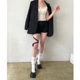 コルセットライクキャップスリーブカットトップス | Jewelobe | 詳細画像17 