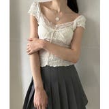 コルセットライクキャップスリーブカットトップス | Jewelobe | 詳細画像3 