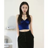 Tストラップカットベロアブラキャミソール | Jewelobe | 詳細画像35 