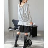 バックディープVネックボリュームウラゲプルオーバー | Jewelobe | 詳細画像14 