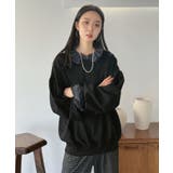 バックディープVネックボリュームウラゲプルオーバー | Jewelobe | 詳細画像16 