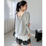 バックディープVネックボリュームウラゲプルオーバー | Jewelobe | 詳細画像5 