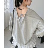 バックディープVネックボリュームウラゲプルオーバー | Jewelobe | 詳細画像7 