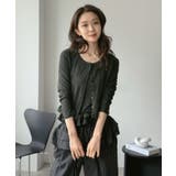 ショートカーディガン×ドットフリルキャミソールアンサンブル | Jewelobe | 詳細画像18 