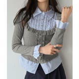 ストライプシャツドッキングカットトップス | Jewelobe | 詳細画像1